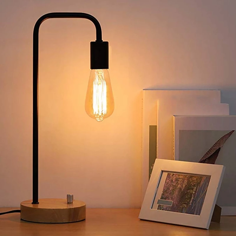 AT35 Industrial Desk Lamp With Wooden Base Retro Office Lamp For Bedroom Nightstand Reading Lamp Metal Lamp EU Plug
AT35 Industrial Desk Lamp With Wooden Base Retro Office Lamp For Bedroom Nightstand Reading Lamp Metal Lamp EU Plug