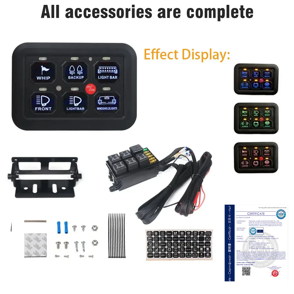 6 Gang Switch Panel, Auto Power Plus Automatic Dimmable Switch Pod Panel Circuit Control Box Relay System Universal Touch Switch
6 Gang Switch Panel, Auto Power Plus Automatic Dimmable Switch Pod Panel Circuit Control Box Relay System Universal Touch Switch