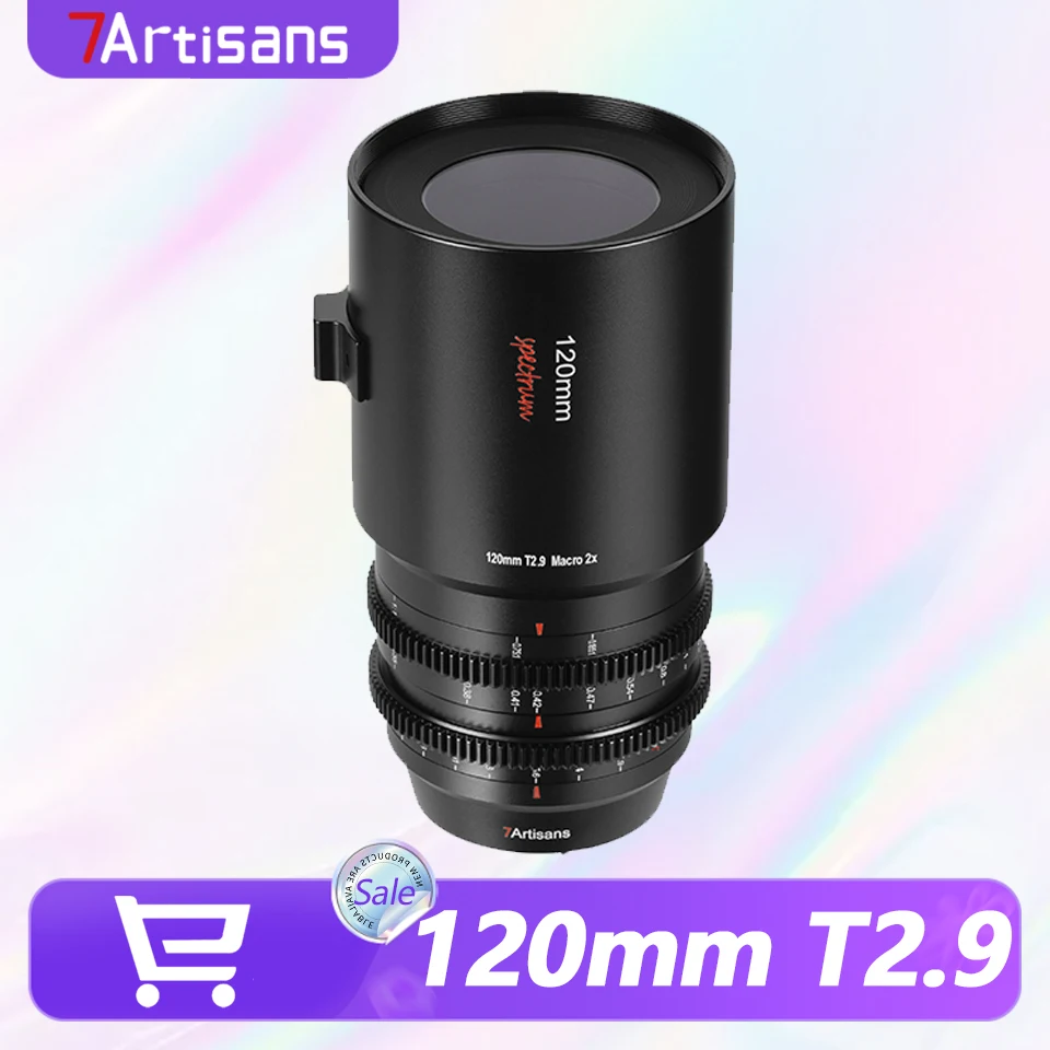 7Artisans 120mm T2.9 Macro 2X Full Frame Cine Lens 82mm Filter All Metal for Sony E Nikon Z Canon RF L-Mount Macro Cine
7Artisans 120mm T2.9 Macro 2X Full Frame Cine Lens 82mm Filter All Metal for Sony E Nikon Z Canon RF L-Mount Macro Cine