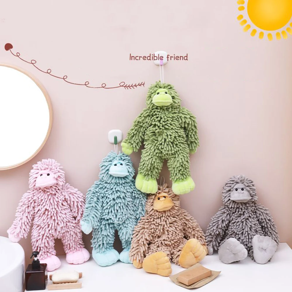 Gorilla Hand Towel Chenille Fuzzy Animal Decorative Soft Absorbent Towel Gorilla Towel with Hanging Loop for Kitchen Bathroom
Gorilla Hand Towel Chenille Fuzzy Animal Decorative Soft Absorbent Towel Gorilla Towel with Hanging Loop for Kitchen Bathroom
