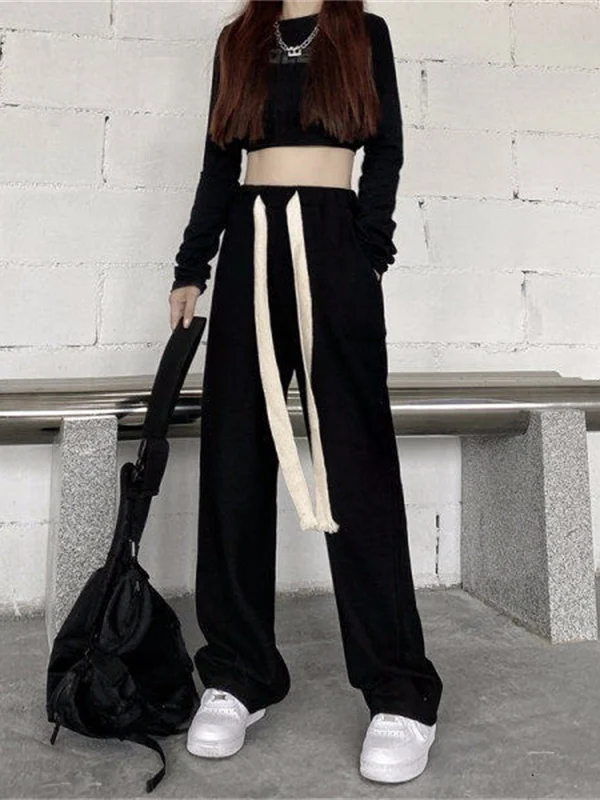 Handwoven Drawstring Sports Pants Women's Loose Thin Wide Leg Straight Casual Long Trousers Spring Summer New Style
Handwoven Drawstring Sports Pants Women's Loose Thin Wide Leg Straight Casual Long Trousers Spring Summer New Style