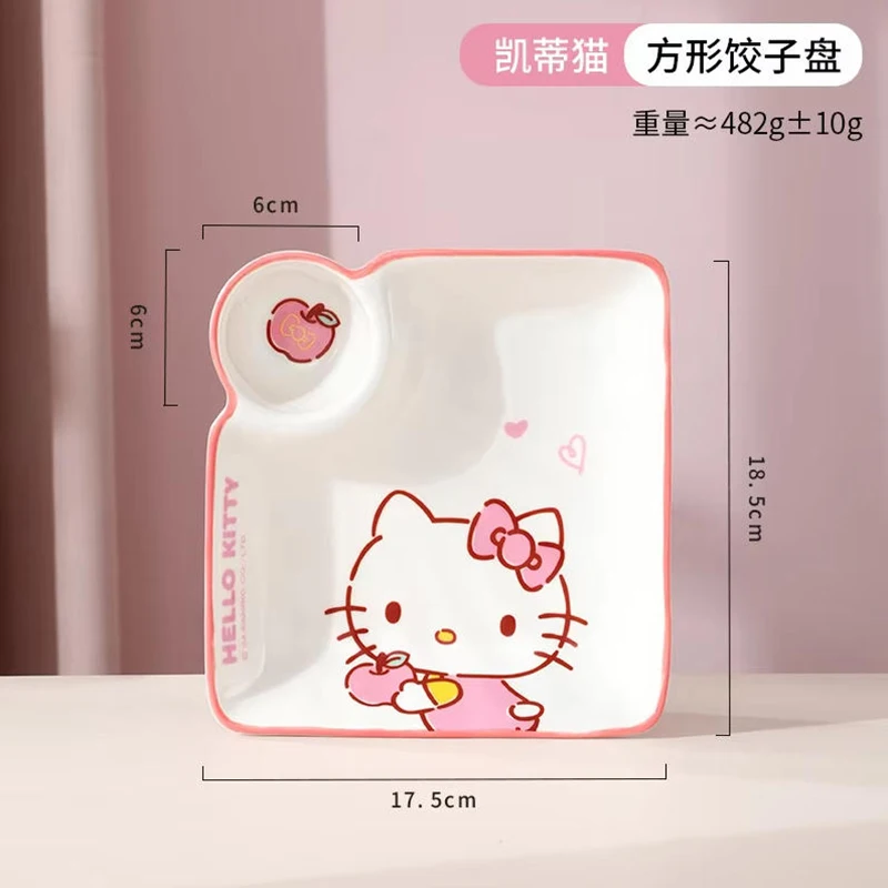 New Hello Kitty Sanrio Dumpling Ceramic Plate with Vinegar Dish Children's Breakfast Divided Plate Household Kitchen Toy Gift
New Hello Kitty Sanrio Dumpling Ceramic Plate with Vinegar Dish Children's Breakfast Divided Plate Household Kitchen Toy Gift
