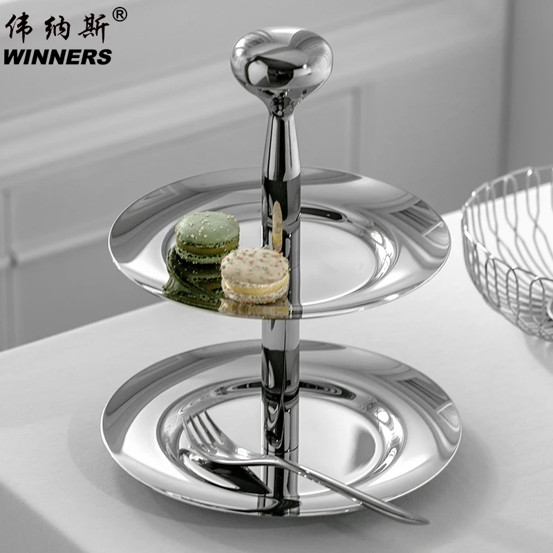WINNERS Customized Double Layers Wedding Cake Stand Desserts Serving Plate 2-tier Cake Stands for Wedding Cakes Storage Racks