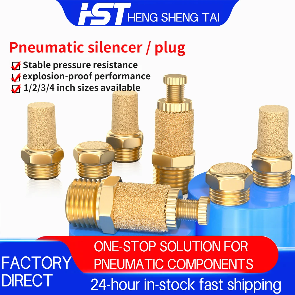 HST BSL Series Pneumatic Muffler, Brass Adjustable Flow Control Valve, Plastic Exhaust Noise Reducer G1/8 G1/4 G3/8 G1/2 Port
HST BSL Series Pneumatic Muffler, Brass Adjustable Flow Control Valve, Plastic Exhaust Noise Reducer G1/8 G1/4 G3/8 G1/2 Port