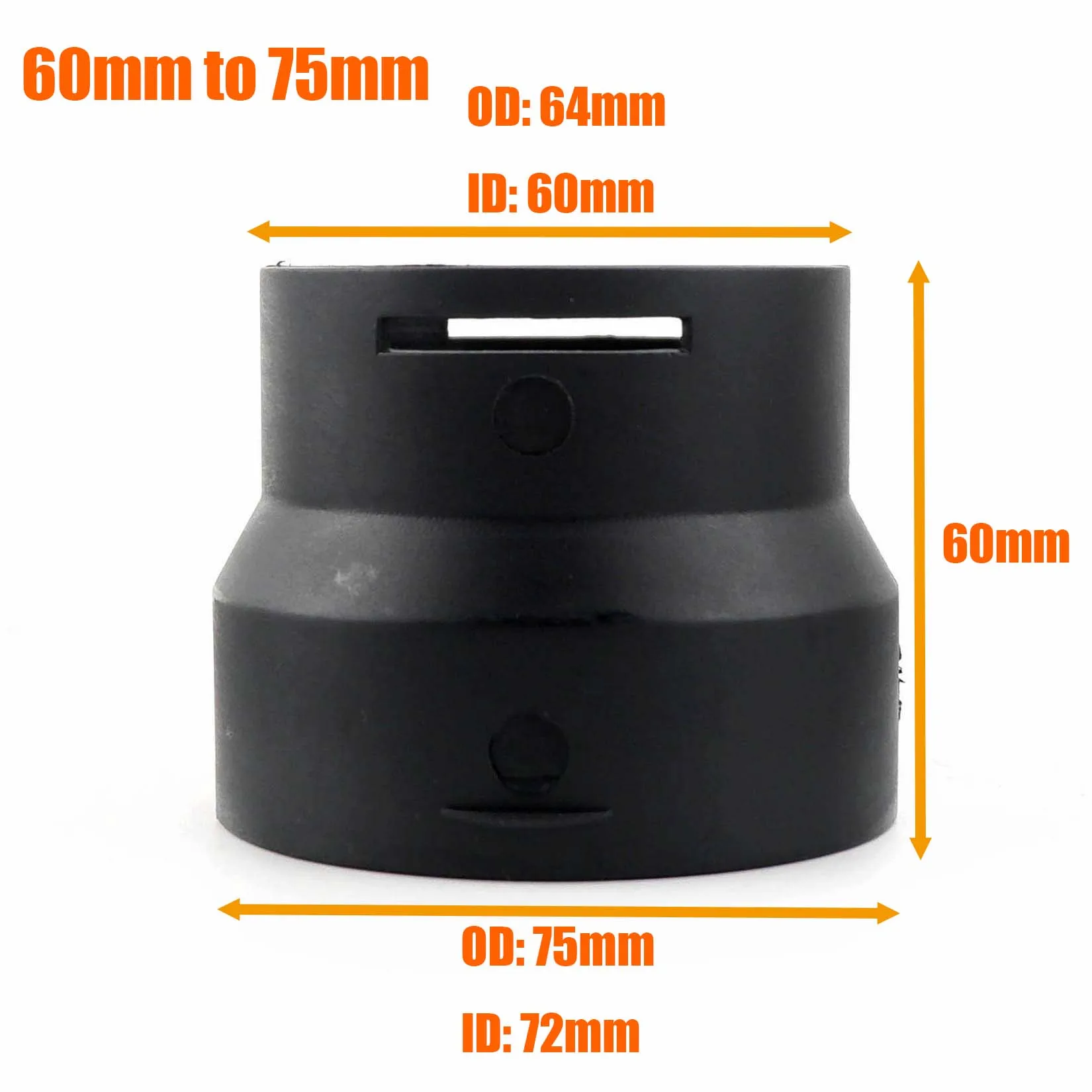 60 to 75mm Converter 60mm 75mm Diesel Heater Air Duct Ducting Connector Black For Car Truck VAN Camper
60 to 75mm Converter 60mm 75mm Diesel Heater Air Duct Ducting Connector Black For Car Truck VAN Camper