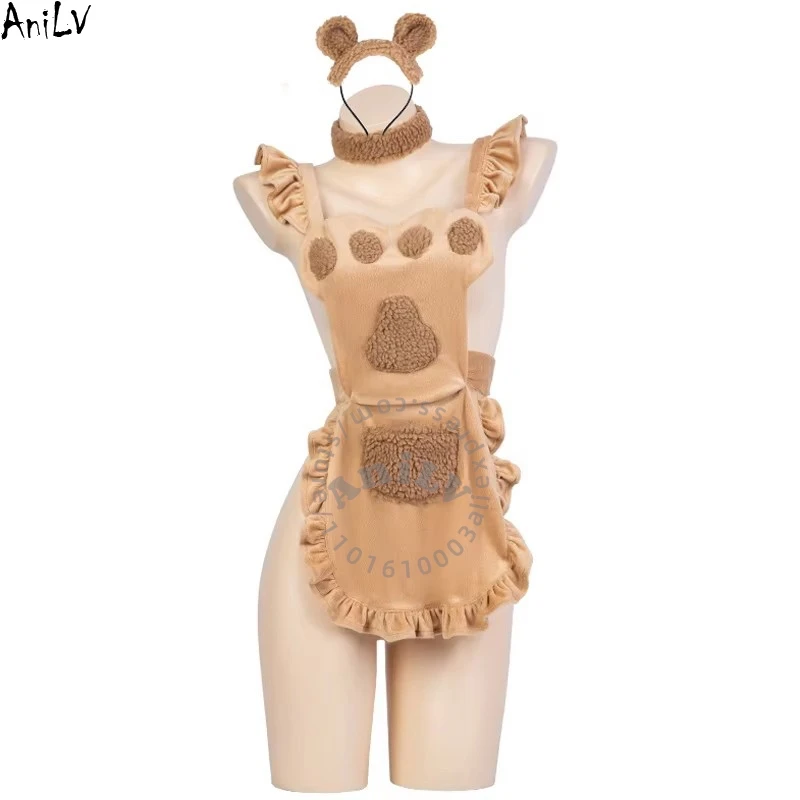 AniLV аниме Kawaii Girl милый медведь горничная сексуальное женское белье женское искушение униформа плюшевый фартук эротические пижамы наряды косплей костюм
AniLV аниме Kawaii Girl милый медведь горничная сексуальное женское белье женское искушение униформа плюшевый фартук эротические пижамы наряды косплей костюм