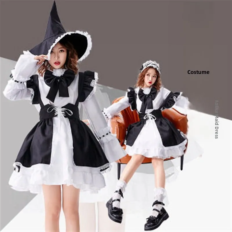 Adult Women's Performance Costume Witch Skirt Company Annual Party Versatile Maid Uniform Polyester Material Stage Costume
Adult Women's Performance Costume Witch Skirt Company Annual Party Versatile Maid Uniform Polyester Material Stage Costume