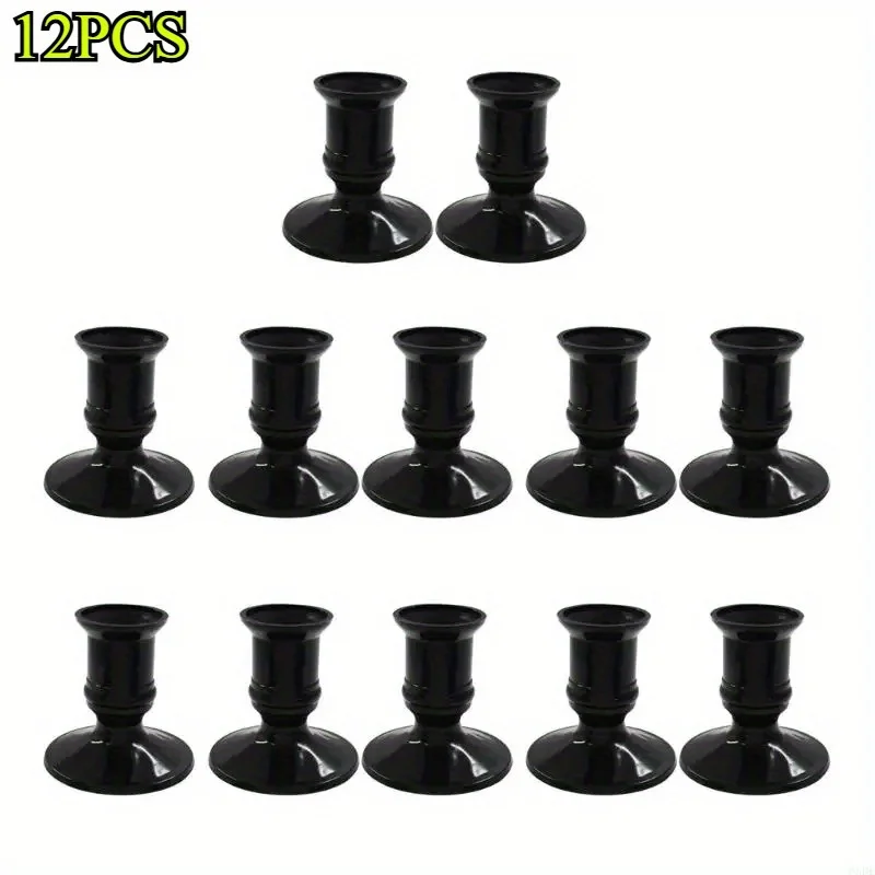 12Pcs Retro Black Candle Holders Durable Plastic Candlesticks for Wedding Restaurant Christmas Decora Sturdy Stand of Candles
12Pcs Retro Black Candle Holders Durable Plastic Candlesticks for Wedding Restaurant Christmas Decora Sturdy Stand of Candles