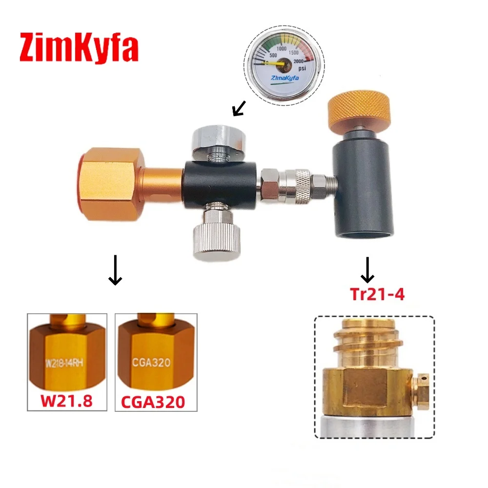 Sparkling Water Maker CO2 Charging Adapter Fill Adaptor for Sodastream Fizzi Blue Cylinder Canister (TR21-4 Thread )
Sparkling Water Maker CO2 Charging Adapter Fill Adaptor for Sodastream Fizzi Blue Cylinder Canister (TR21-4 Thread )