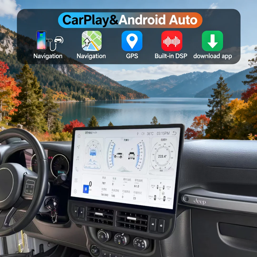 16,8-дюймовый автомобильный радиоприемник с CarPlay, Android, GPS-навигацией, медиаплеером, видеоплеером, магнитолой, стереосистемой и поддержкой 4G для Jeep Wrangler 2011-2017 годов
16,8-дюймовый автомобильный радиоприемник с CarPlay, Android, GPS-навигацией, медиаплеером, видеоплеером, магнитолой, стереосистемой и поддержкой 4G для Jeep Wrangler 2011-2017 годов