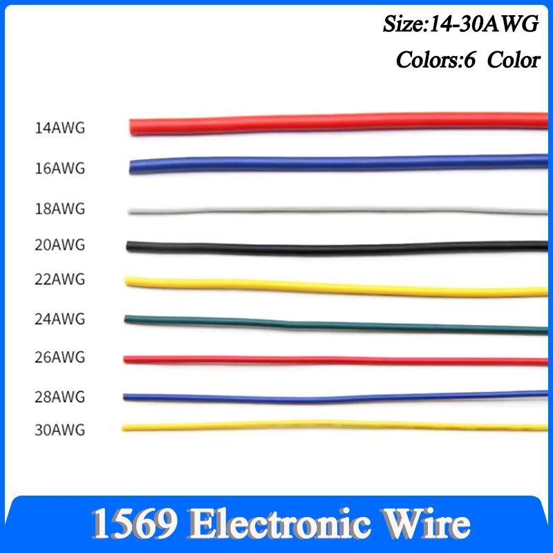 2/5/10 Meter 1569 PVC Insulated Tinned Copper Wire 14-30 AWG Flexible Electronic Cable for LED Extension Wiring Application
2/5/10 Meter 1569 PVC Insulated Tinned Copper Wire 14-30 AWG Flexible Electronic Cable for LED Extension Wiring Application