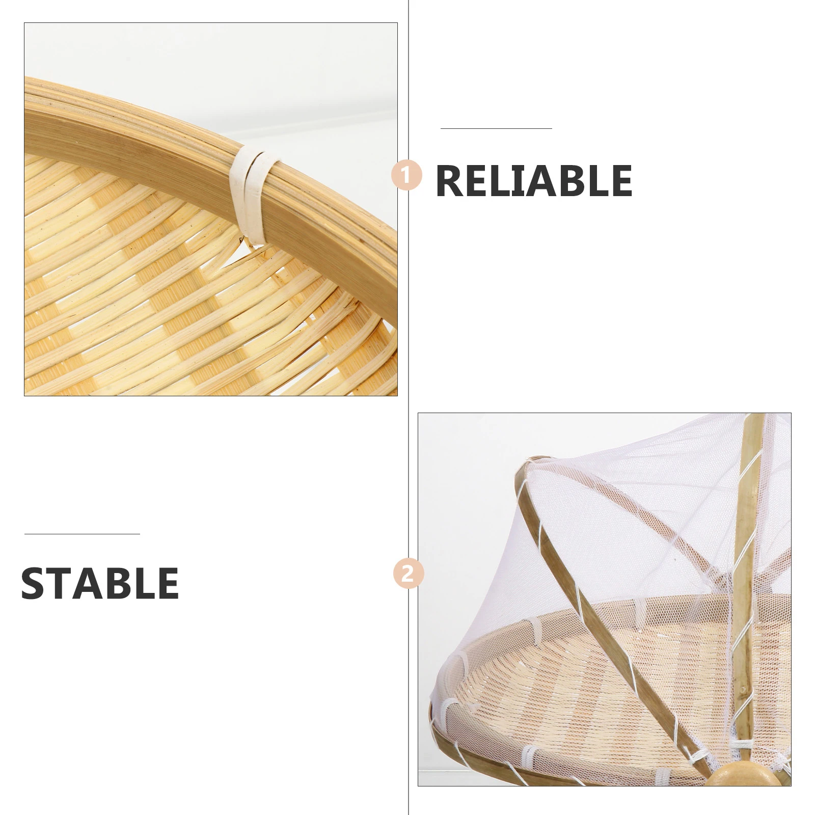 1Pcs Storage Basket Bamboo Woven Handmade Mesh Cover Dust Proof Fruit Bread Tray Rural Style Kitchen Supply Organizing Solution
1Pcs Storage Basket Bamboo Woven Handmade Mesh Cover Dust Proof Fruit Bread Tray Rural Style Kitchen Supply Organizing Solution