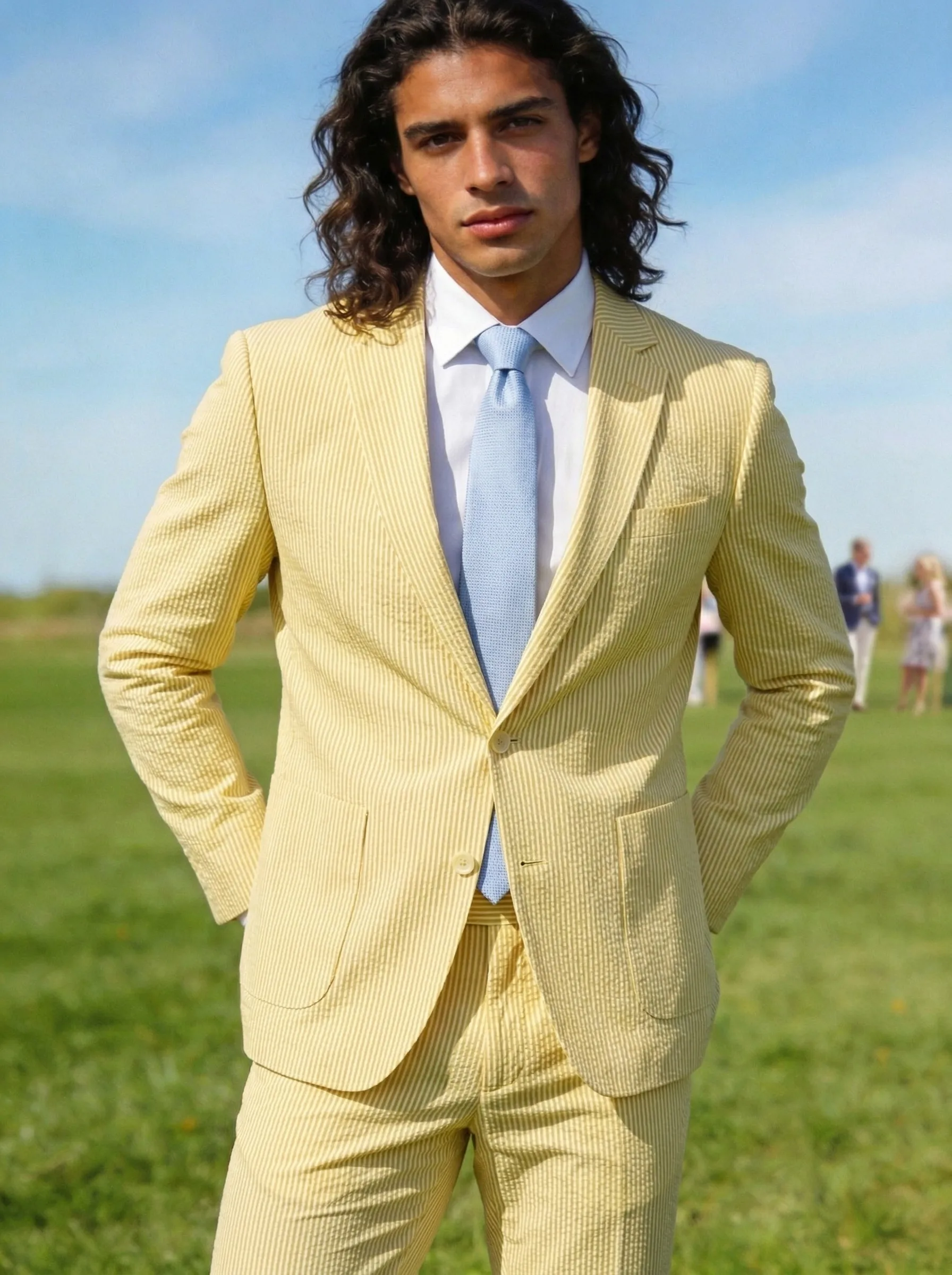 Breathable Cool Seersucker Striped 2 Piece Suit Men Slim Lightweight Matching Blazer Pants Casual Formal Outfit
Breathable Cool Seersucker Striped 2 Piece Suit Men Slim Lightweight Matching Blazer Pants Casual Formal Outfit