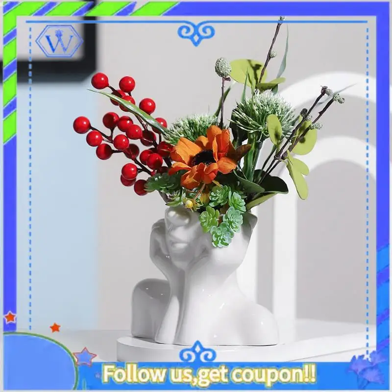 White Flower Vase Set Kit For Decor Female Form Face Vase Art Vase Modern Decorative Vase Centerpiece
White Flower Vase Set Kit For Decor Female Form Face Vase Art Vase Modern Decorative Vase Centerpiece