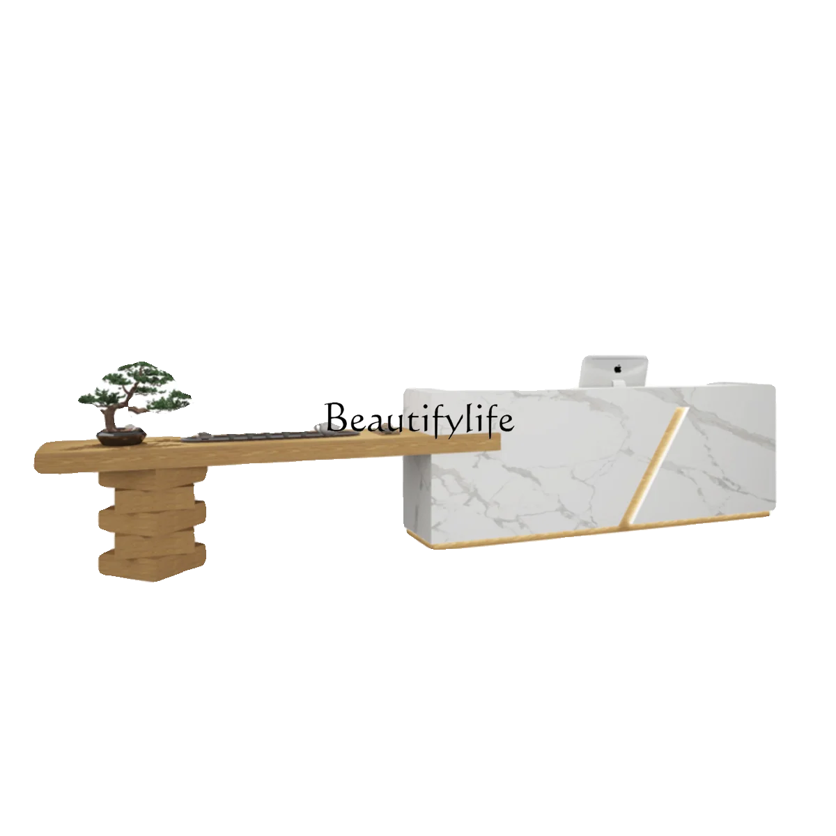 New Chinese Style Solid Wood Color Cashier Tea Table Art Health Center Reception Desk 
New Chinese Style Solid Wood Color Cashier Tea Table Art Health Center Reception Desk
