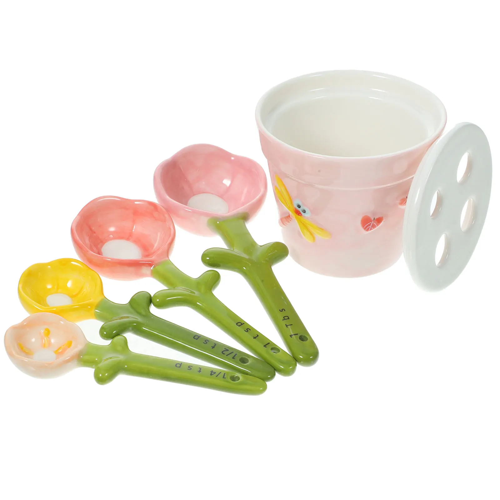 Ceramic Flower Shaped Measuring Spoons with Base for Baking Seasoning Kitchen Tools Measuring Spoons for Kitchen
Ceramic Flower Shaped Measuring Spoons with Base for Baking Seasoning Kitchen Tools Measuring Spoons for Kitchen