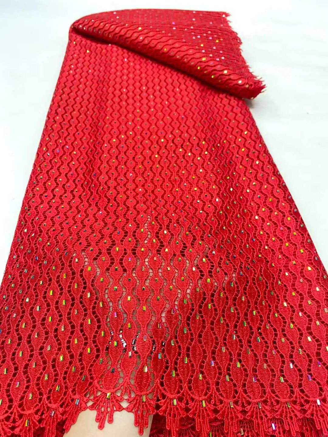 2025 High Quality African Guipure Water Soluble Nigerian Lace Fabric Embroidery Tulle Stones Wedding Party Dress
2025 High Quality African Guipure Water Soluble Nigerian Lace Fabric Embroidery Tulle Stones Wedding Party Dress