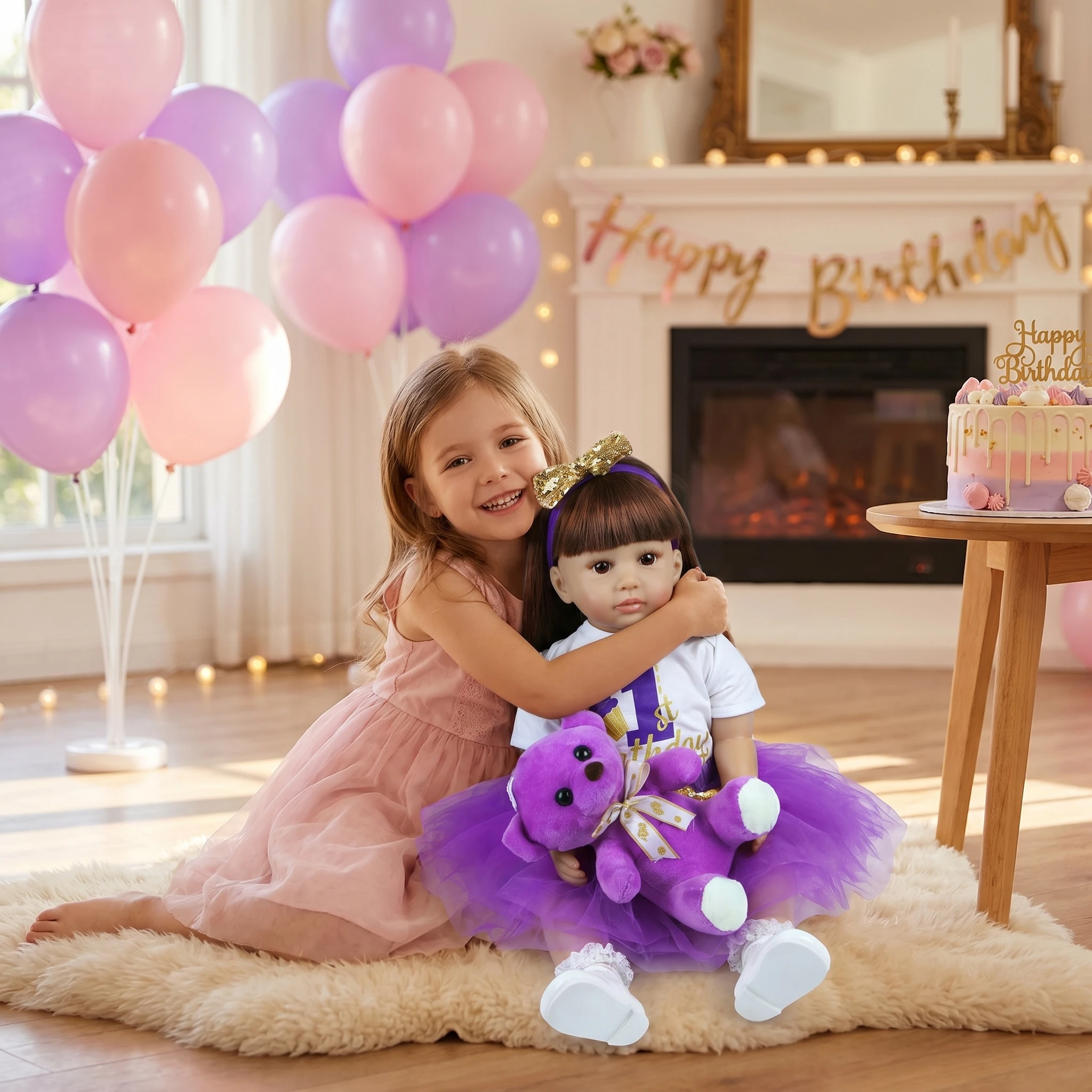 50cm Rebirth Doll Vinyl Wear Doll Gift Set, Purple Dress, Birthday Gift Suitable for Children Aged 3 and Above
50cm Rebirth Doll Vinyl Wear Doll Gift Set, Purple Dress, Birthday Gift Suitable for Children Aged 3 and Above