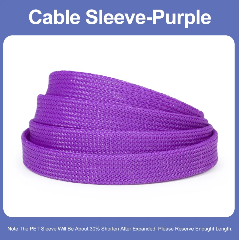 Purple PET Insulation Expandable Braided Sleeve 2mm - 40mm High Density Wire Wrap Cover Nylon Sheath Protection Cable Sleeving
Purple PET Insulation Expandable Braided Sleeve 2mm - 40mm High Density Wire Wrap Cover Nylon Sheath Protection Cable Sleeving