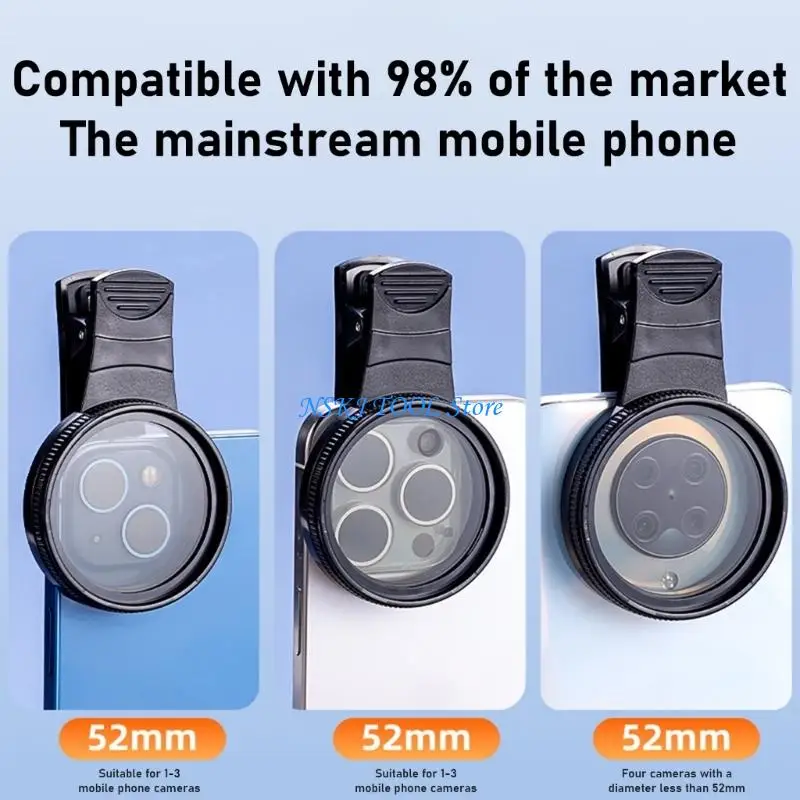 L8RC Quick Install 52mm Universal CPL Filter Not Reflective Polarizing Lens Scratch Resistant Lens for Smartphone Cameras
L8RC Quick Install 52mm Universal CPL Filter Not Reflective Polarizing Lens Scratch Resistant Lens for Smartphone Cameras