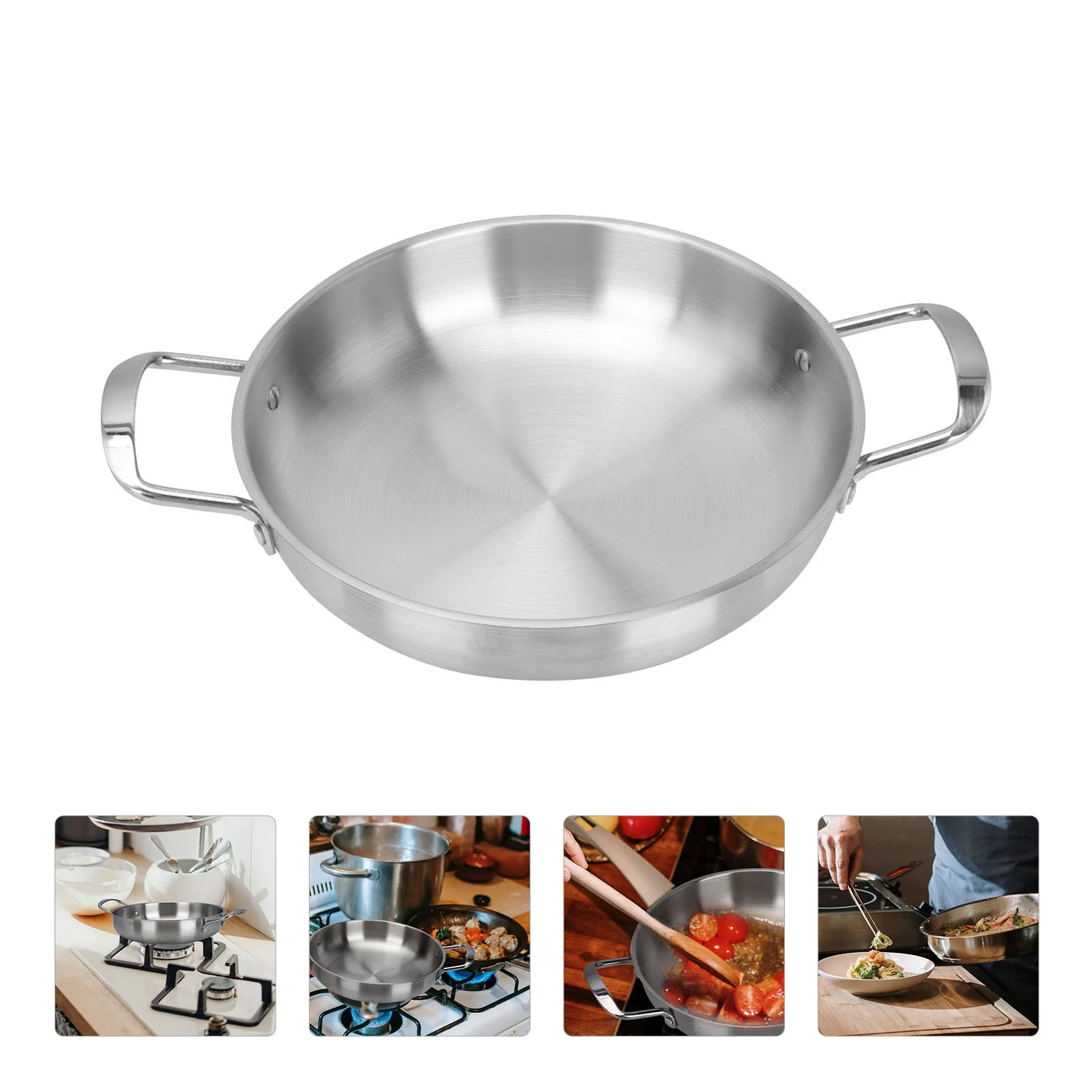 26CM Stainless Steel Soup Pot Korean Ramen Noodle Seafood Stew Pan Capacity Scale Even Heat Multi functional
26CM Stainless Steel Soup Pot Korean Ramen Noodle Seafood Stew Pan Capacity Scale Even Heat Multi functional