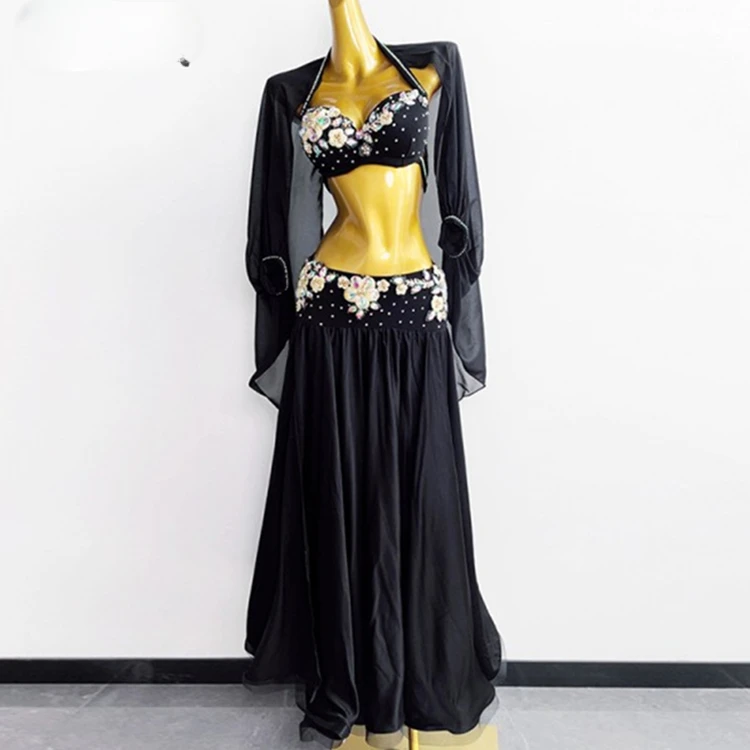 Belly Dance Performance Suit for Women Custom Chiffon Long Sleeves+bra+satin Skirt 3pcs Adult Child Oriental Bellydance Outfit
Belly Dance Performance Suit for Women Custom Chiffon Long Sleeves+bra+satin Skirt 3pcs Adult Child Oriental Bellydance Outfit