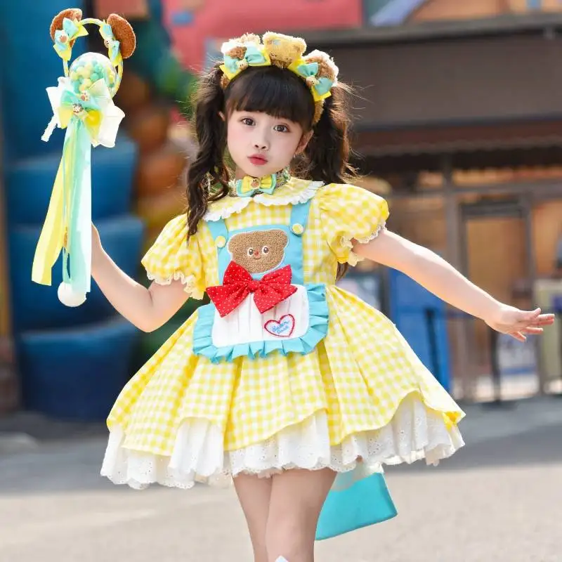 2-10years Summer Flower Girls Lolita Dress Baby Girl Cartoon Bear Princess Wedding Dress Tutu Birthday Boutique Sweet Clothes
2-10years Summer Flower Girls Lolita Dress Baby Girl Cartoon Bear Princess Wedding Dress Tutu Birthday Boutique Sweet Clothes