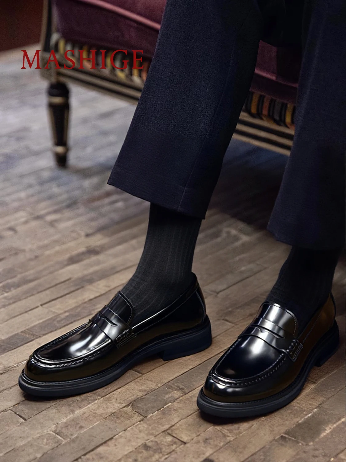 Мужские повседневные туфли Penny Loers из глянцевой кожи, удобные в носке, без шнуровки, с круглым носком, на плоской подошве, резиновая подошва, дышащая обувь...
Мужские повседневные туфли Penny Loers из глянцевой кожи, удобные в носке, без шнуровки, с круглым носком, на плоской подошве, резиновая подошва, дышащая обувь...