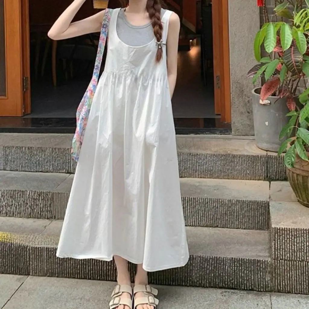 Белое платье на подтяжках для женщин, стильный, нежный стиль, повседневная свободная юбка, игривая девчачья, уменьшающая возраст темперамента, ниша
Белое платье на подтяжках для женщин, стильный, нежный стиль, повседневная свободная юбка, игривая девчачья, уменьшающая возраст темперамента, ниша