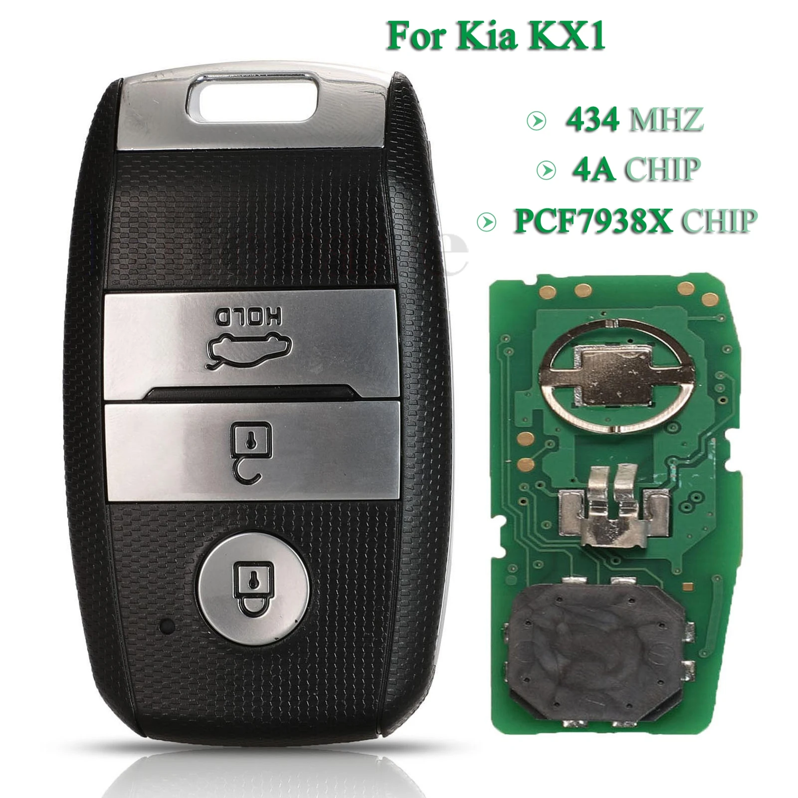 jingyuqin 3 Buttons 434Mhz For Kia KX1 Series Smart Remote Car Key 4A PCF7938x Chip Replacement
jingyuqin 3 Buttons 434Mhz For Kia KX1 Series Smart Remote Car Key 4A PCF7938x Chip Replacement
