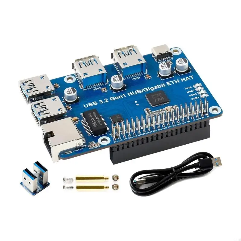 G8DB USB3.2 Gen1 и Ggigabit Ethernet HAT HAT Forraspberrypi 4b/3b+/3b/2b с 3 портом
G8DB USB3.2 Gen1 и Ggigabit Ethernet HAT HAT Forraspberrypi 4b/3b+/3b/2b с 3 портом