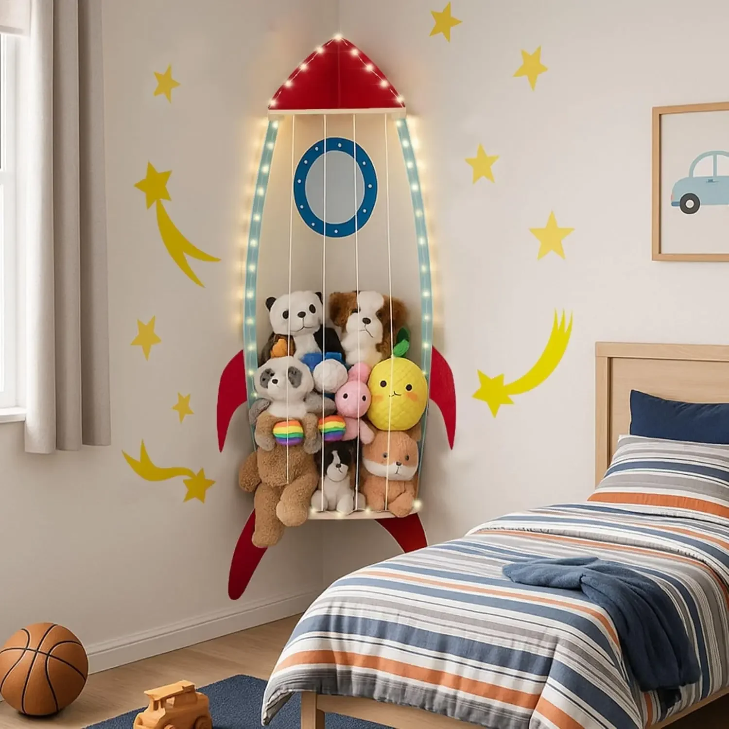 Wall-Mounted Stuffed Animal Storage for Baby Room, Corner Plush Display, Space-Saving Vertical Organizer
Wall-Mounted Stuffed Animal Storage for Baby Room, Corner Plush Display, Space-Saving Vertical Organizer