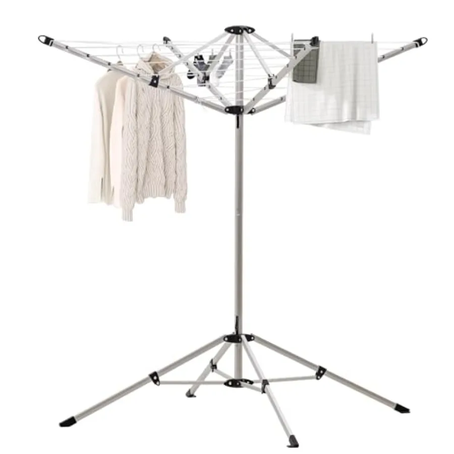 Indoor Outdoor 4-Arm Umbrella Clothes Drying Rack 65 FT Rotary Laundry Airer with 28 Vinyl Lines Freestanding Tripod Base Rust-
Indoor Outdoor 4-Arm Umbrella Clothes Drying Rack 65 FT Rotary Laundry Airer with 28 Vinyl Lines Freestanding Tripod Base Rust-