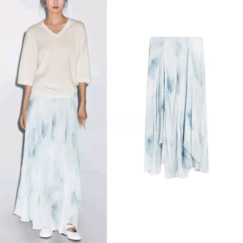 New Summer Asymmetric Hem Water-Media Floral Middle-Length Half Skirt Women's Loose Fit Polyester Fiber Printed Skirt
New Summer Asymmetric Hem Water-Media Floral Middle-Length Half Skirt Women's Loose Fit Polyester Fiber Printed Skirt