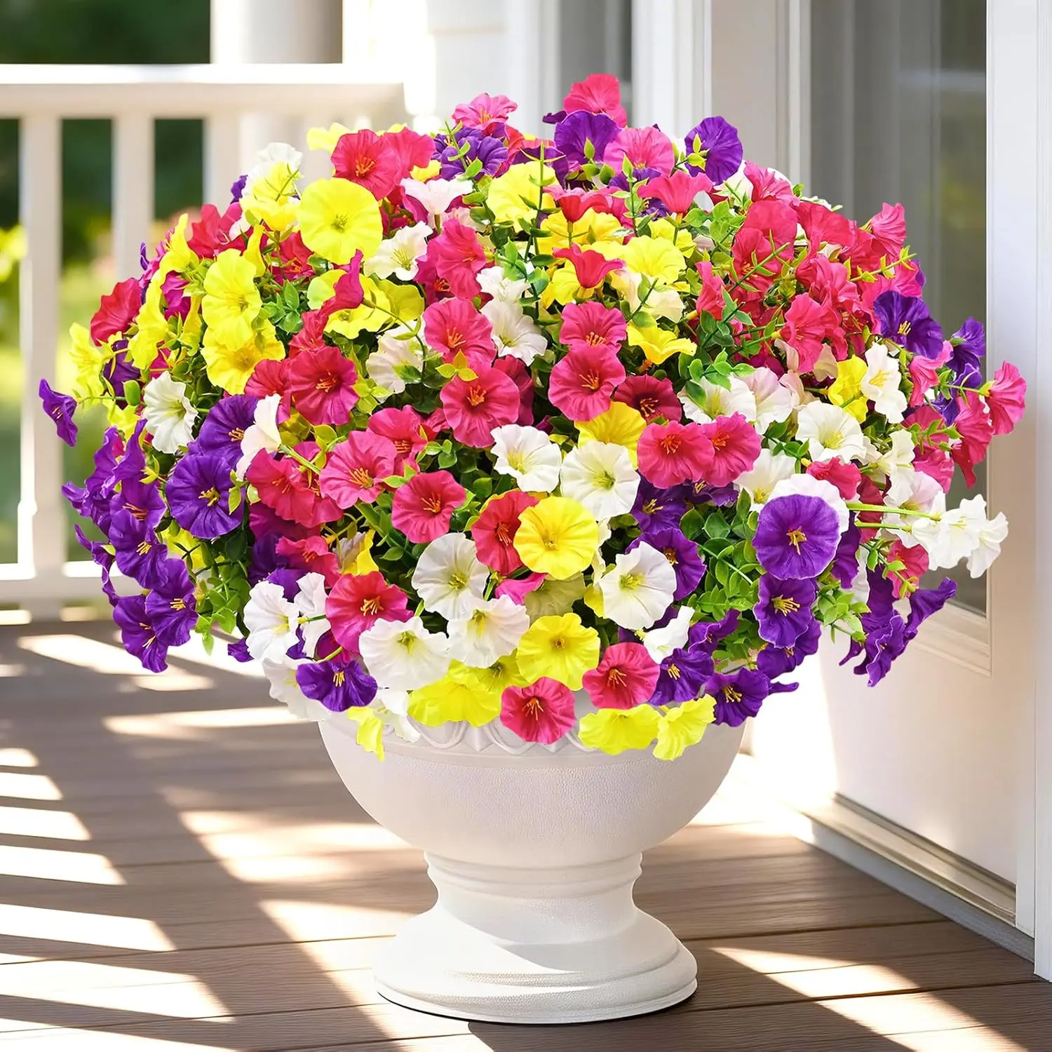 Artificial Flowers for Outdoors, 26 Bundles Fake Outdoor Flowers, UV Resistant Artificial Outdoor Plants & Flowers for D
Artificial Flowers for Outdoors, 26 Bundles Fake Outdoor Flowers, UV Resistant Artificial Outdoor Plants & Flowers for D