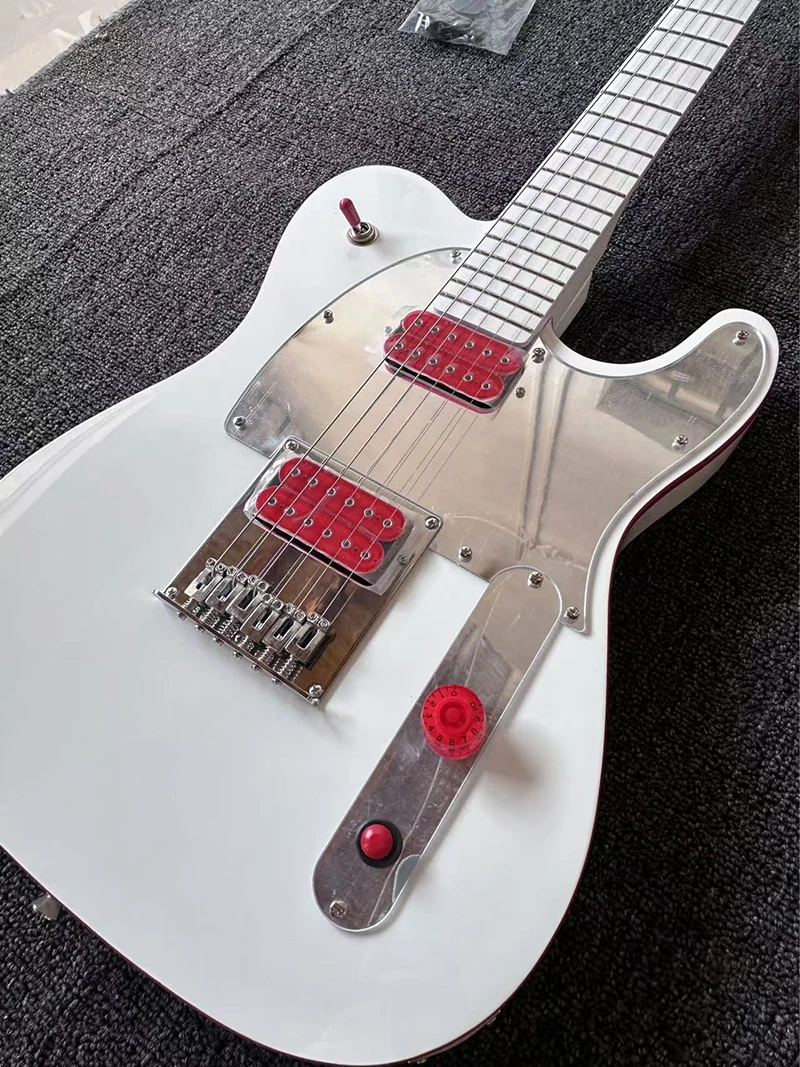 In stock, custom T L electric guitar 6 strings 22F electric guitar HH, mirror guard red pickup, maple fingerboard, fast shipping
In stock, custom T L electric guitar 6 strings 22F electric guitar HH, mirror guard red pickup, maple fingerboard, fast shipping
