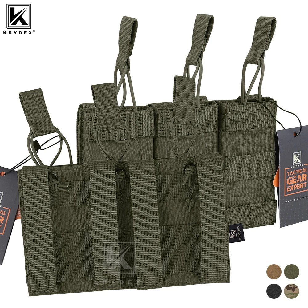 Тактический тройной подсумок KRYDEX 556 для магазинов, MOLLE, с открытым верхом, модульный держатель для инструментов, для M4 M16 AR15, аксессуар для охоты
Тактический тройной подсумок KRYDEX 556 для магазинов, MOLLE, с открытым верхом, модульный держатель для инструментов, для M4 M16 AR15, аксессуар для охоты