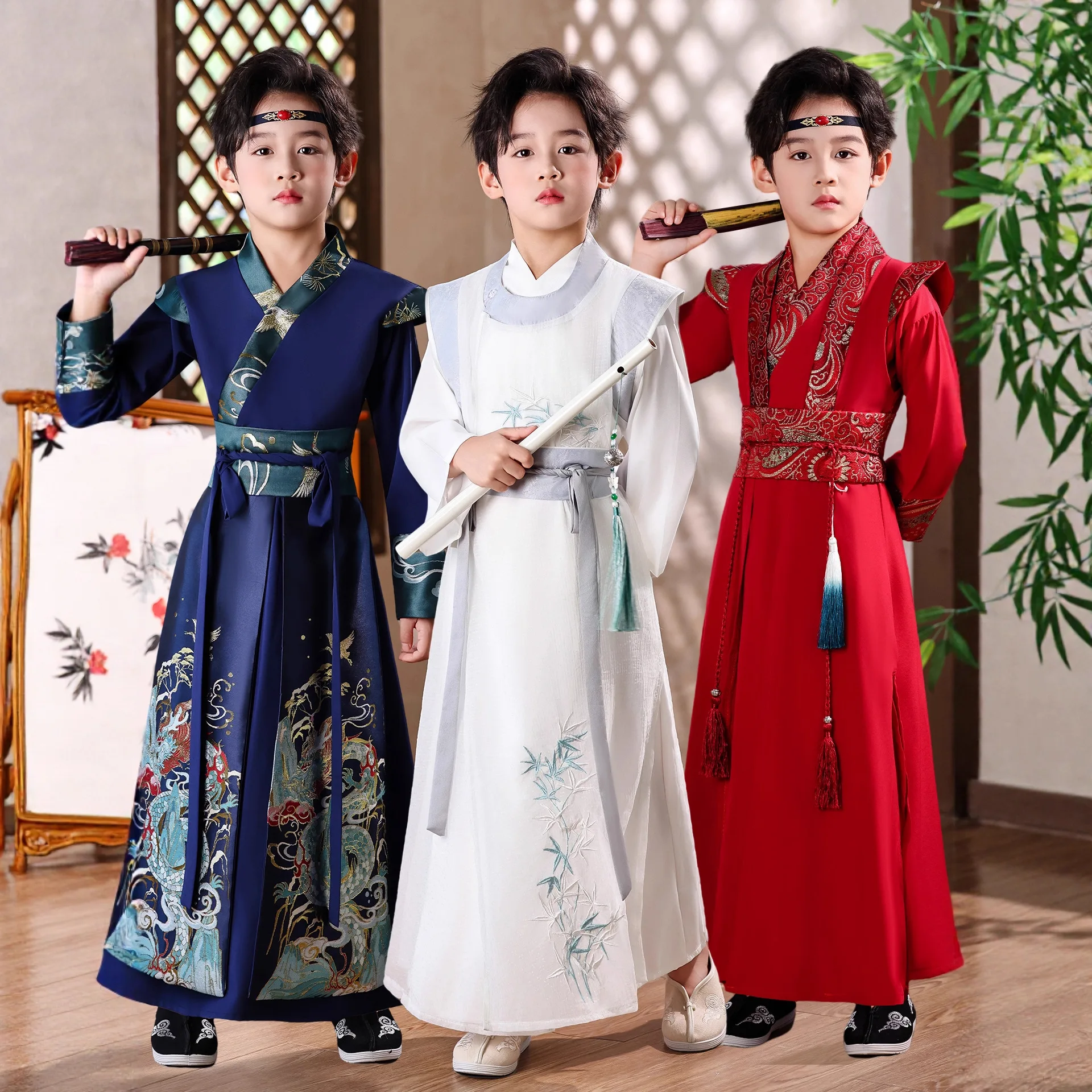 Traditional Chinese Ancient Hanfu Boys' Spring and Autumn 2026 New Tang Costume Chinese Style Children's Performance Costume
Traditional Chinese Ancient Hanfu Boys' Spring and Autumn 2026 New Tang Costume Chinese Style Children's Performance Costume