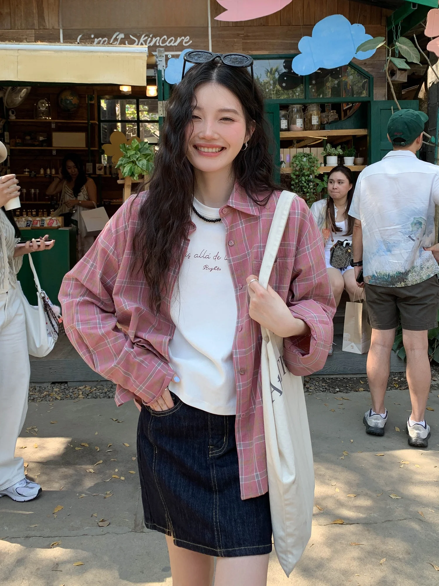 Pink Plaid Long Sleeve Shirt Jacket Women's Spring 2026 New Korean Style Street Fashion Loose Fit Shirt Outerwear Top
Pink Plaid Long Sleeve Shirt Jacket Women's Spring 2026 New Korean Style Street Fashion Loose Fit Shirt Outerwear Top
