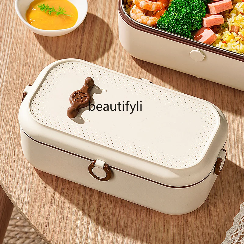 thermal insulation lunch box, no water injection, electric heating, cooking bento box, one person with rice and hot dishes
thermal insulation lunch box, no water injection, electric heating, cooking bento box, one person with rice and hot dishes