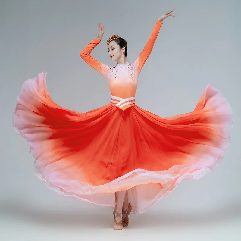 Chinese Chorus Competition Costume in Blooming Danse Comtemporaine Performance Costumes Elegant Big Skirt Lights
Chinese Chorus Competition Costume in Blooming Danse Comtemporaine Performance Costumes Elegant Big Skirt Lights