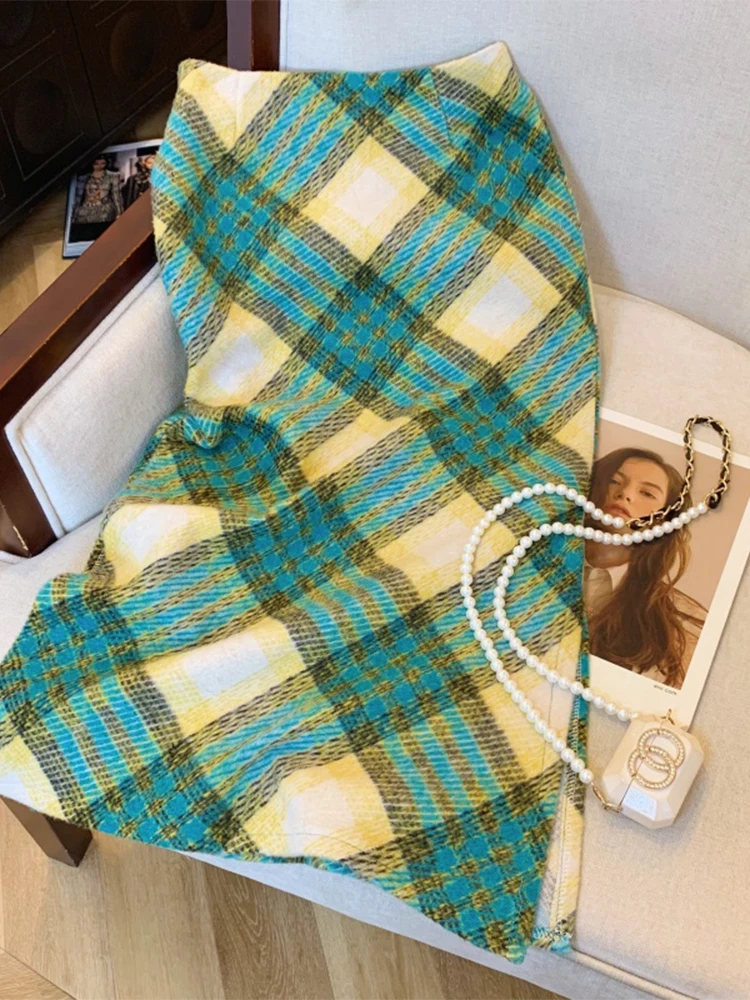 Women's Green A-line Plaid Skirt Vintage Streetwear Aesthetic Y2k Long Skirt Harajuku Korean Checked Skirt 2000s Fashion Clothes
Women's Green A-line Plaid Skirt Vintage Streetwear Aesthetic Y2k Long Skirt Harajuku Korean Checked Skirt 2000s Fashion Clothes