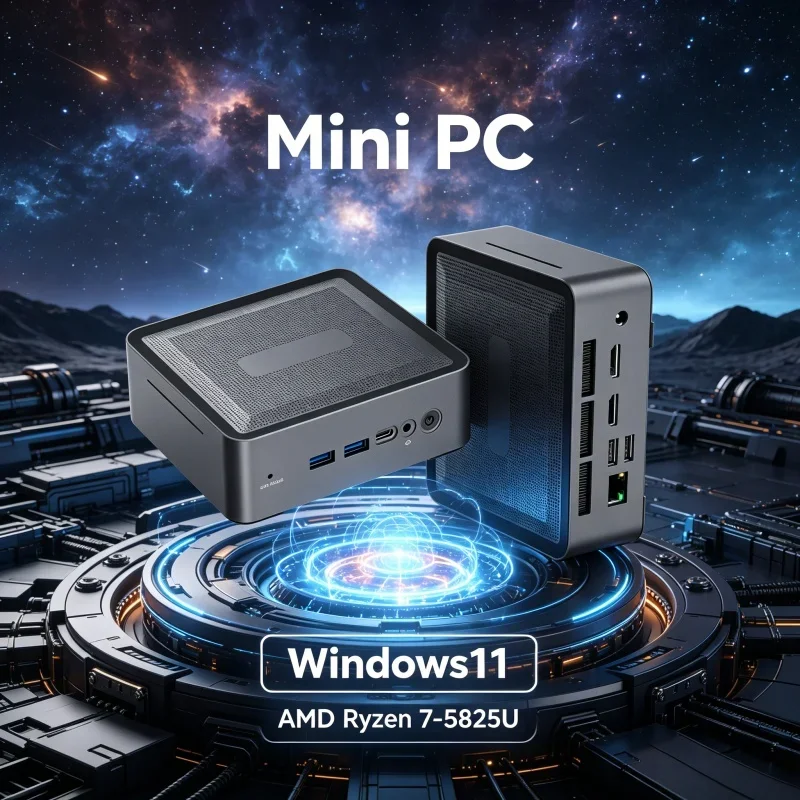 Ryzen 7 5825U Sleek Mini PC Blithe U58 Dual DDR4 Storage Expansion WiFi6 BT5.2 Win11 Pro Corporate Office Computer
Ryzen 7 5825U Sleek Mini PC Blithe U58 Dual DDR4 Storage Expansion WiFi6 BT5.2 Win11 Pro Corporate Office Computer