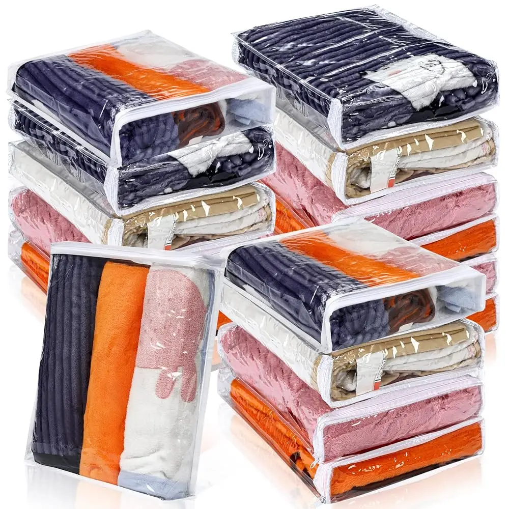 Free Shipping16 Pcs Clear Zippered Storage Bags Plastic Sweater Bags with Zipper 16 x 14 x 2.5 Inch Vinyl Sheet Organizer and S
Free Shipping16 Pcs Clear Zippered Storage Bags Plastic Sweater Bags with Zipper 16 x 14 x 2.5 Inch Vinyl Sheet Organizer and S