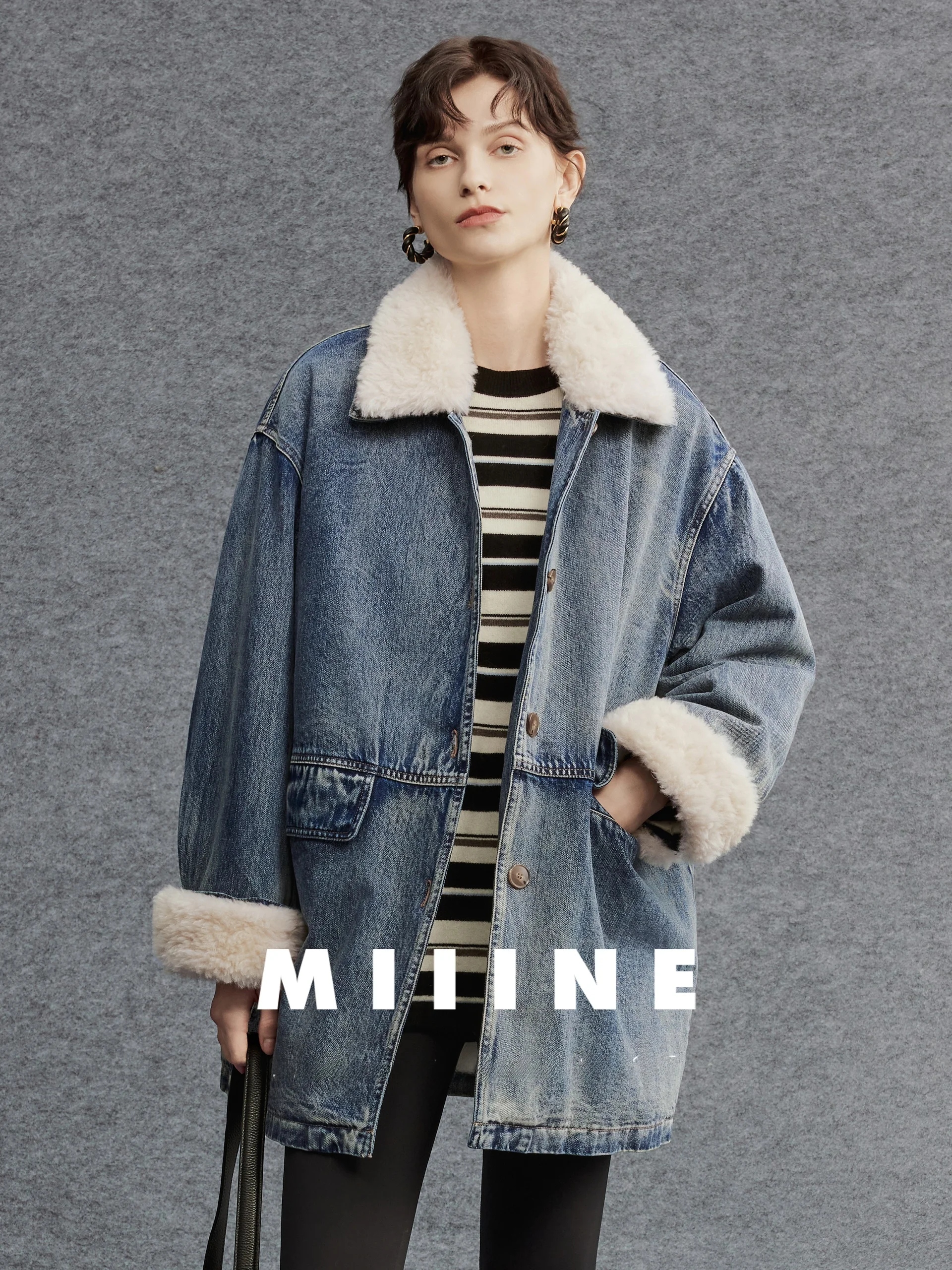 Утепленное пальто Miiine90 из денима с отстегивающимися элементами, винтажное, с рваными краями, с отложным воротником, длинными рукавами, теплое
Утепленное пальто Miiine90 из денима с отстегивающимися элементами, винтажное, с рваными краями, с отложным воротником, длинными рукавами, теплое