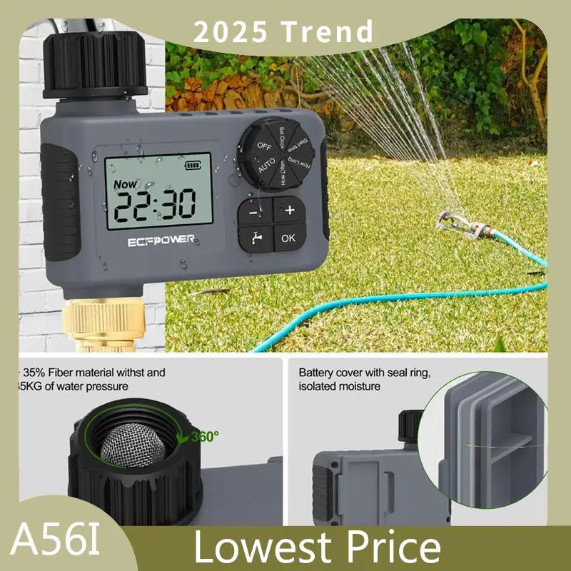 A56I Top Electronic Garden Water Timer With LCD Screen Single-Outlet Hose Irrigation Controller Efficient Water Management Tool
A56I Top Electronic Garden Water Timer With LCD Screen Single-Outlet Hose Irrigation Controller Efficient Water Management Tool