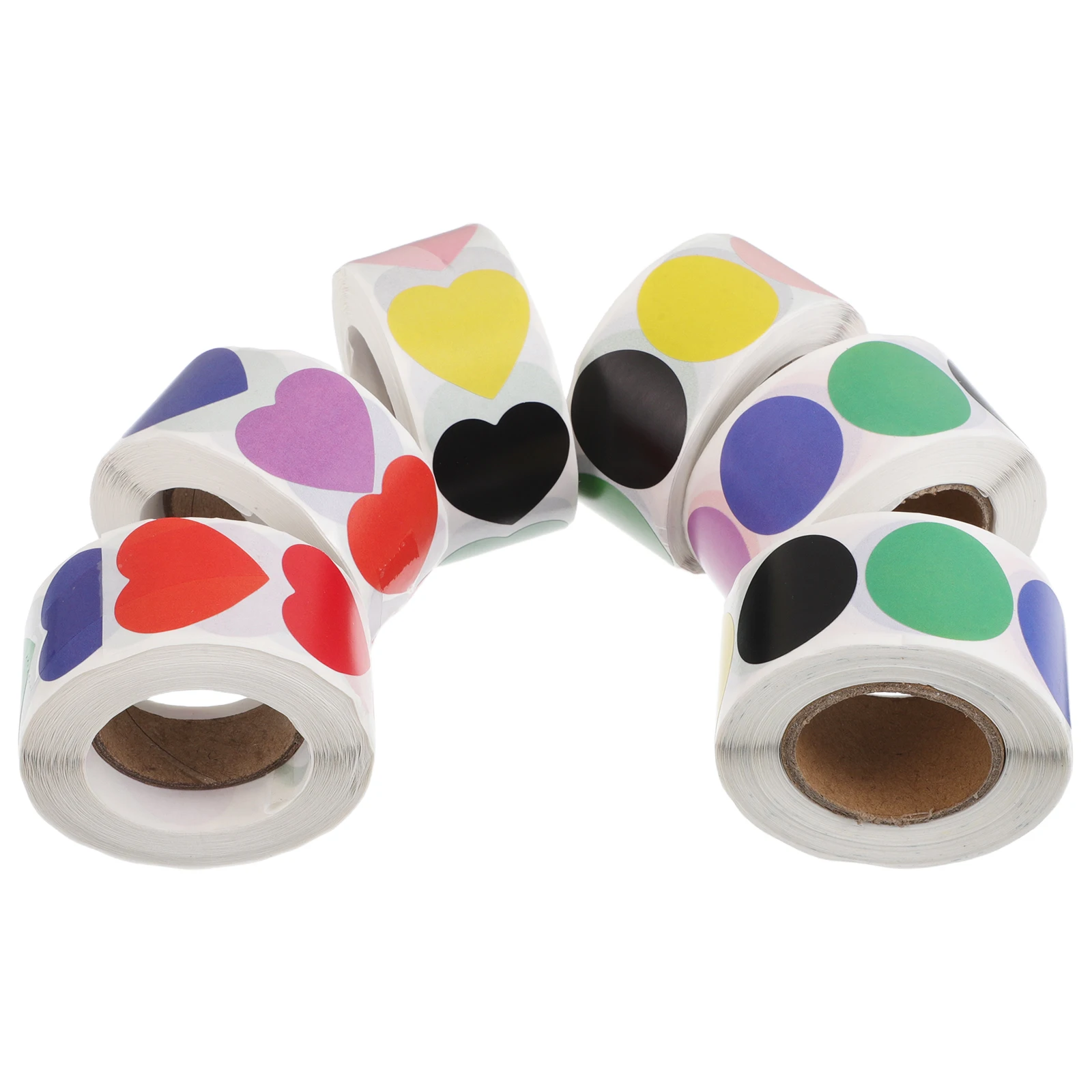 6 Rolls Color Stickers Colorful Heart-shaped Craft Decorative Love Copper Plate Child
6 Rolls Color Stickers Colorful Heart-shaped Craft Decorative Love Copper Plate Child