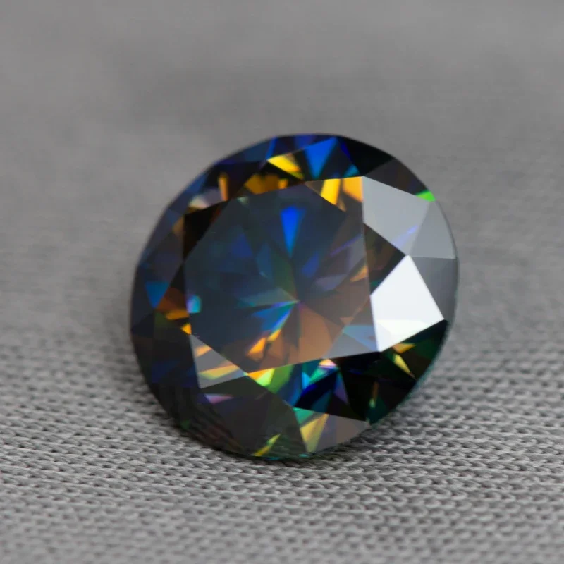 Moissanites Stone Round Cut Rainbow Purple Color Top Quality Eight Hearts and Eight Arrows Gemstones with Certificate
Moissanites Stone Round Cut Rainbow Purple Color Top Quality Eight Hearts and Eight Arrows Gemstones with Certificate