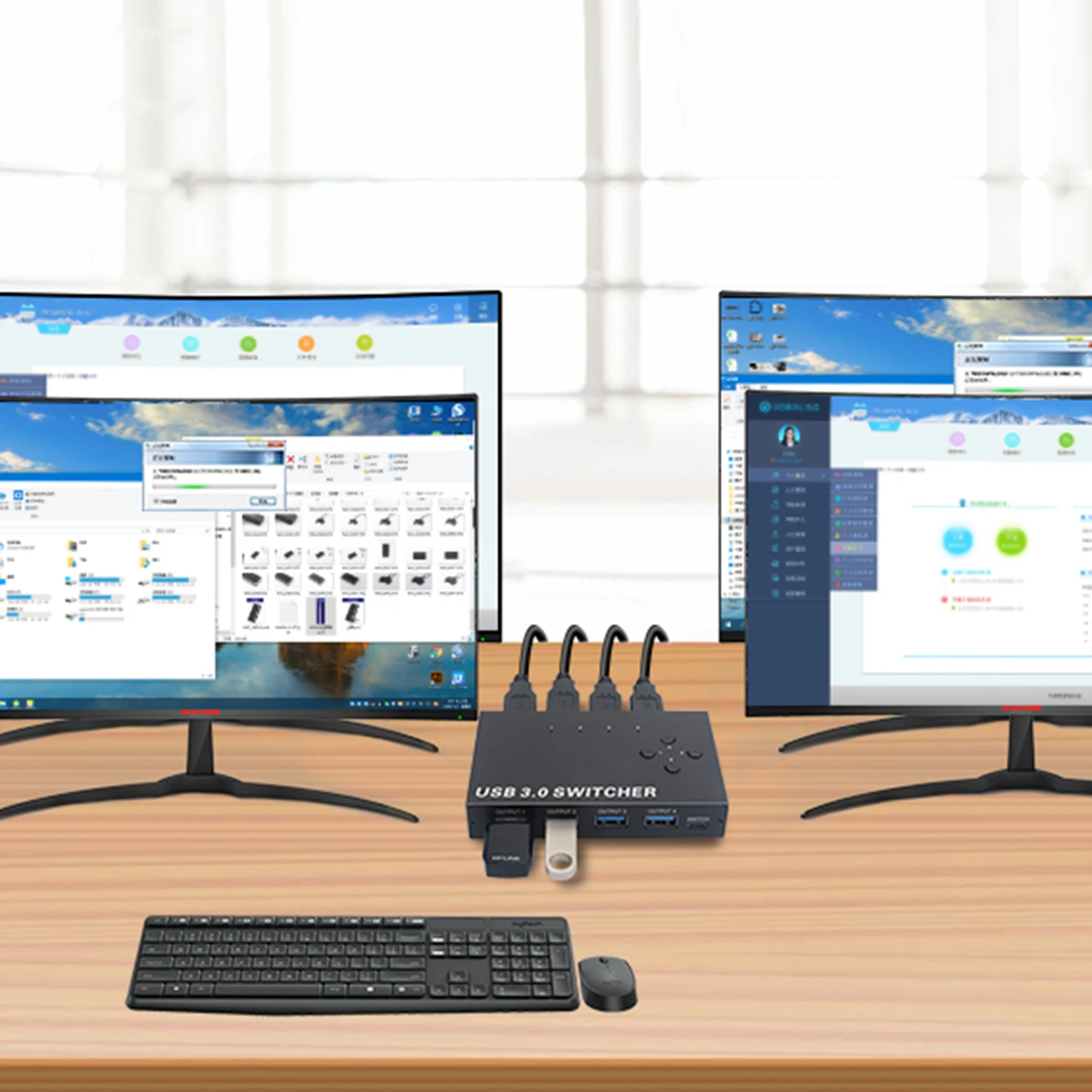 Многопортовый коммутатор USB 3,0 Sharer, совместимый с HDMI, переключатель KVM USB для ПК
Многопортовый коммутатор USB 3,0 Sharer, совместимый с HDMI, переключатель KVM USB для ПК