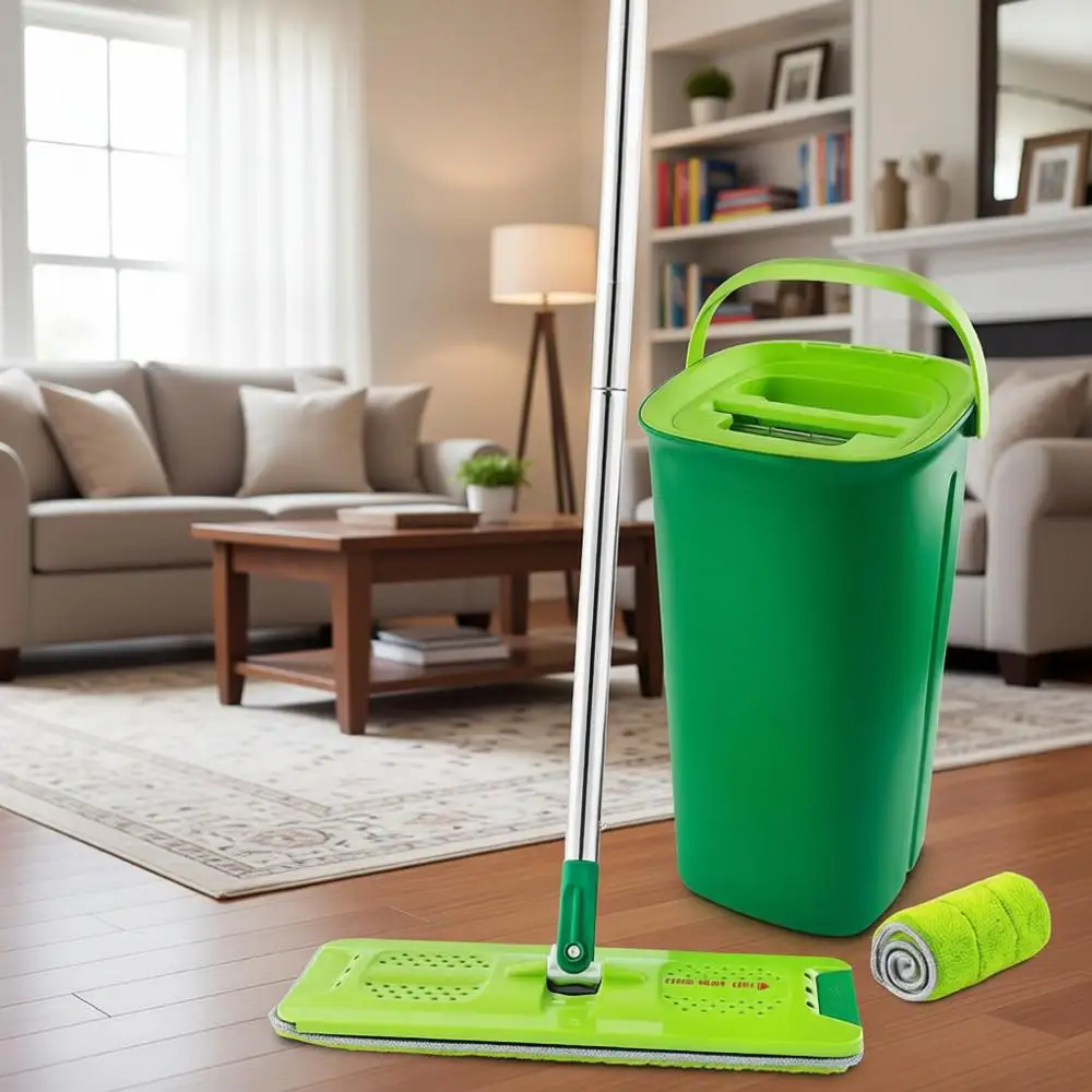 Dual-Chamber Mop System with Microfiber Dry/Wet Pads for Hardwood, Laminate, and Tile Floors
Dual-Chamber Mop System with Microfiber Dry/Wet Pads for Hardwood, Laminate, and Tile Floors